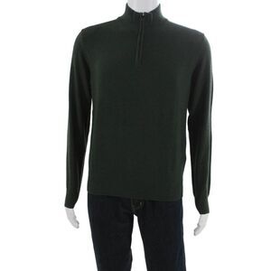 Hackett Mens Green Wool Mock Neck Pullover Sweater Long Sleeve Fall Size S